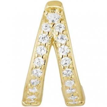 Ear Candy - Pendiente piercing aro Magnolia de plata y baño de oro 18k