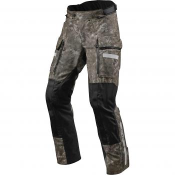 REV'IT! Pantalones de Moto Sand 4 H2O Camuflaje-Marrón - Pantalones textiles para motocicletas, impermeables, transpirables, con refuerzos en las rodillas y área del tras
