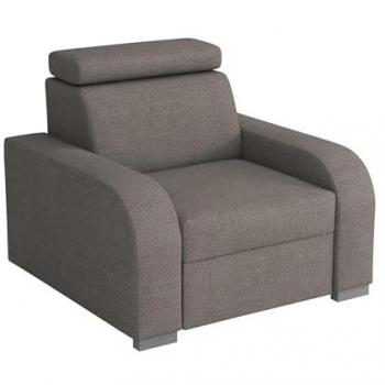 Sillón Columbus A106 Marrón Tapizado con Patas de Plástico 85x100cm
