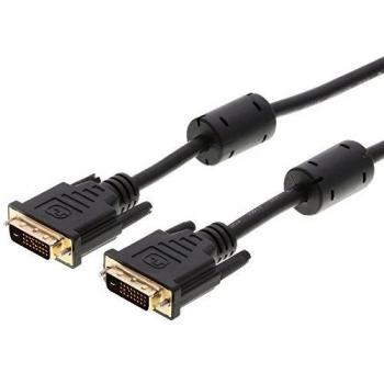 Cable de Extensión DVI 3m - DVI(24+1) Macho a DVI(24+1) Hembra, Conector Baquelita Dorada