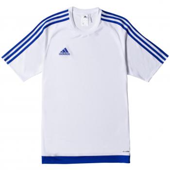 adidas Estro 15 JSY - Camiseta para hombre, color blanco / azul, talla M