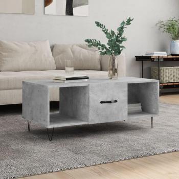 Mesa de centro madera contrachapada 102x50x40 cm gris hormigón