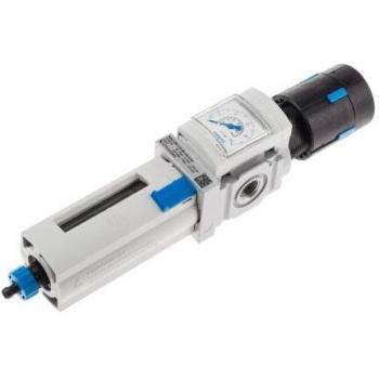 Festo MS4-LFR Series Compressed Air Filter Regulator G1/4'', 40μm Filtration, 12 Bar Max Pressure, Automatic Drain