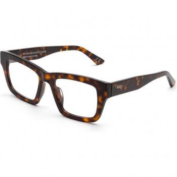 Retrosuperfuture NUMERO 108 Unisex Square Havana Eyewear - Tortoiseshell Frame, Size 53, Blue Light Block Available