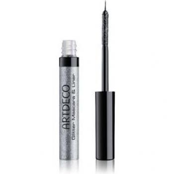 Artdeco Glitter Mascara & Liner 5 - Crushed Diamonds, máscara y delineador de brillo en color plata