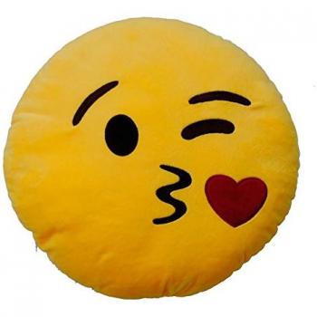 Emoticonworld Besito - Cojín emoticono, 32 cm