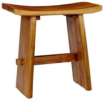 vidaXL Solid Teak Wood Stool