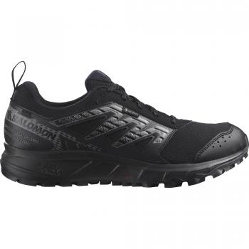 Salomon - Zapatillas de trail running de hombre Wander GTX, color negro, talla 41 1/3, con tecnología Gore-Tex