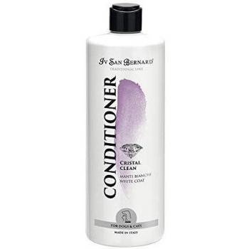 Bálsamo Cristal Clean - Crema para Perros y Gatos - 500 ml - Contribuye a Restituir la Suavidad al Pelo Reseco - Aporta Nutrición y Protección - Específico para el Pelo Blanco - IV San Bernard
