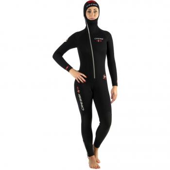 Cressi Diver Traje, Mujeres, Negro/Gris Oscuro/Amarillo, XS/1