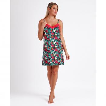Camisola Admas Tirantes Welcome to the Jungle para Mujer - Camisón de mujer de tirantes, tejido de punto estampado, diseño corto