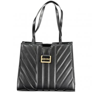 Valentino by Mario Valentino Black Polyethylene Handbag with Chain Strap, Female, Size: ONE SIZE