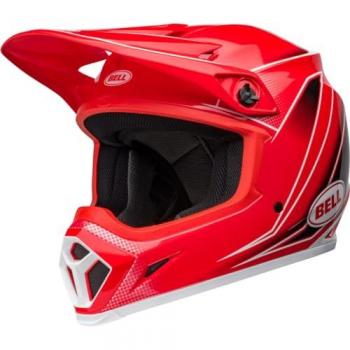 Casco de Motocross Bell MX-9 Mips Zone Negro Blanco Rojo Talla L