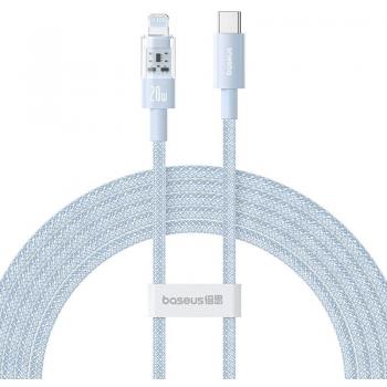 Cable Baseus Gem USB-C a Lightning, Carga Rápida 20W, 2m, Azul Galaxia