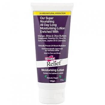 Hope's Relief Moisturising Lotion 145g - Face and Body Moisturiser for Sensitive Skin, Eczema Relief, Psoriasis Scalp Treatment & Dermatitis Cream