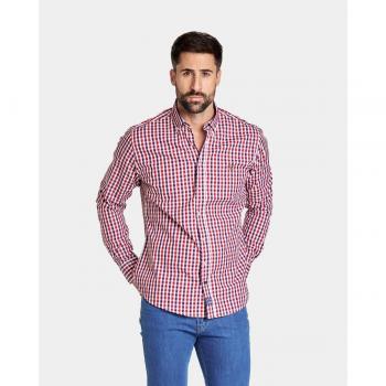 CAMISA DE HOMBRE POPELÍN REGULAR CUADROS MULTICOLOR