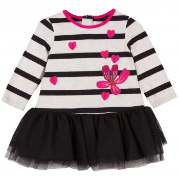 Catimini Robe Bi-matière Pour, Vestido para Bebés, Beige