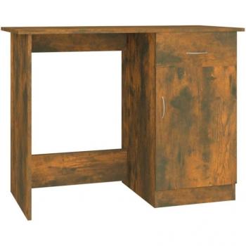 Escritorio de Madera Contrachapada Roble Ahumado 100x50x76 cm