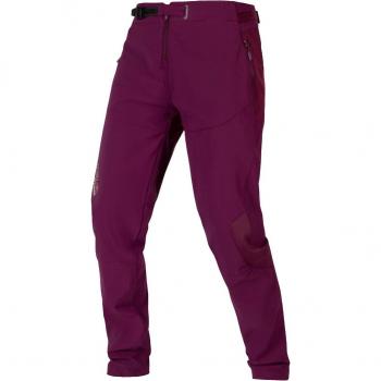 Pantalón largo Endura MT500 Burner sin badana lila - XL, Granate (XL)