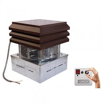 Gemi Elettronica Electric Chimney Smoke Extractor with Square Base, 2500 m³/h Draft Booster Fan