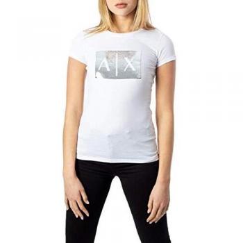 Camiseta de mujer Armani Exchange con logo de lentejuelas