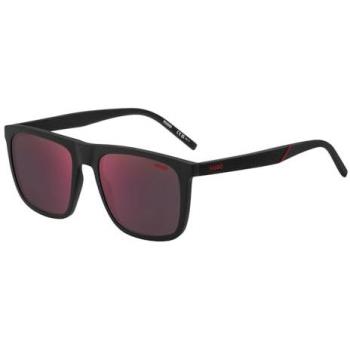 Hugo Boss Contemporary Unisex Square Sunglasses with Unique Design, Black, Size 55 MM