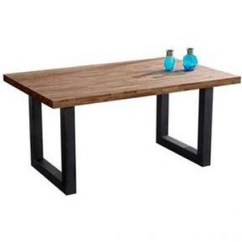 Mesa de Comedor Loft 160 en Roble Oscuro - Diseño Elegante para Ambientes Industriales, Rústicos o Escandinavos