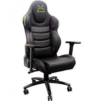 Silla Gamer Droxio Troun Pro Nero Negra con Chasis Metálico, Apoyabrazos 3D Ajustable, Cilindro de Gas 80mm, Rotación de 15º e Inclinación - Soporta hasta 150kg