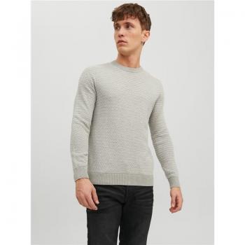 Jersey Jack & Jones Atlas Knit Hombre Gris Claro Melange