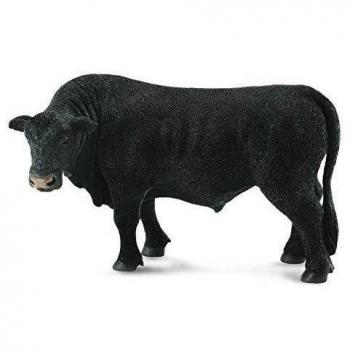 Figura de juguete a escala Toros Angus Negro -L, ideal para regalar a niños y niñas mayores de 3 años