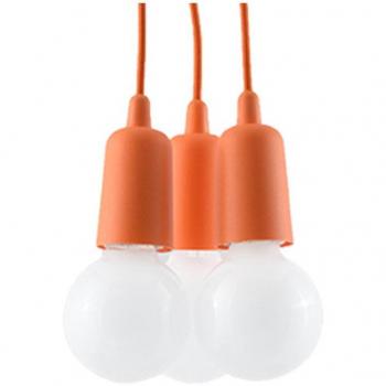 Lámpara de Techo Diego 3 Luces E27 Naranja PVC