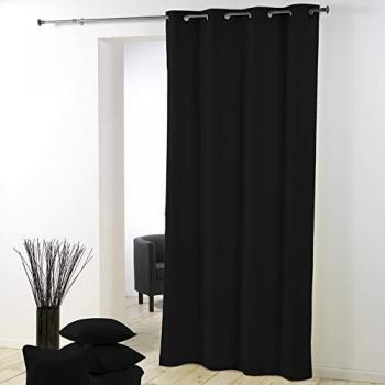 Cortina de Ojetes Esencial - Negra - 140 x 280 cm