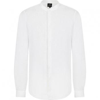 Armani Exchange Men's White Casual Linen Shirt Size M