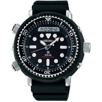 Seiko Men Analogue-Digital Japanese Quartz Watch with Silicone Strap SNJ025P1