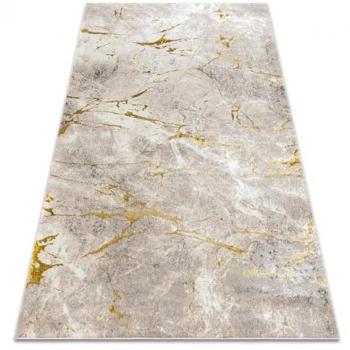 Alfombra Moderna Estructural Beige Oscuro/Dorado 140x190 cm - Mármol Bliss Z197AZ147