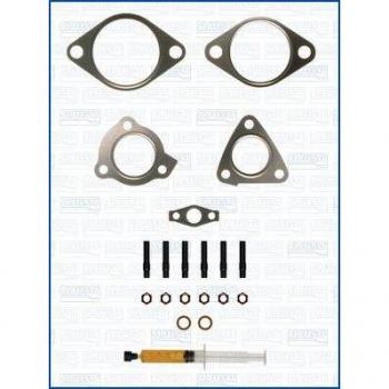 AJUSA JTC11619 Juego de montaje para turbocompresor con studs, jeringa de aceite y juntas, incluye instrucciones de montaje para Hyundai Santa Fe 2