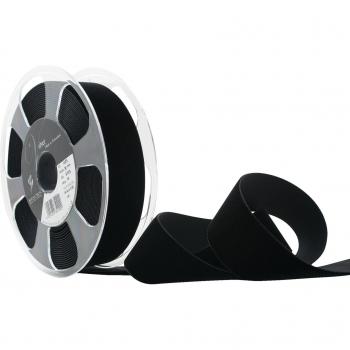 Cinta de terciopelo Berisfords de 36 mm x 10 m, color negro