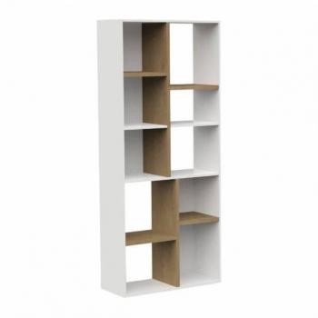 Estantería Comedor Acces Multiposición Color Roble Hamilton y Blanco Mate 76x136x36 Cm
