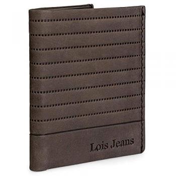 Cartera de Piel para Hombre Lois 202217 con Protección RFID y Múltiples Compartimentos - Color Marrón