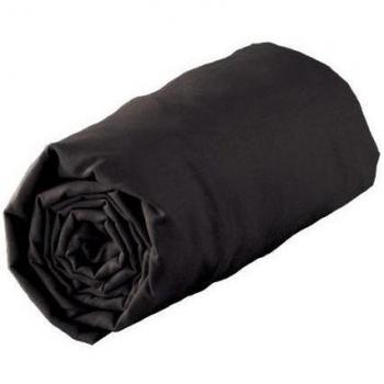 Douceur D'Intérieur  - 1640333, Sabana Ajustable 2 Personas , 160 X 200 Cm , Jersey Uni , Jersey Liso , Negro