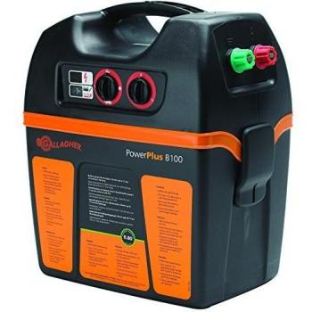 Electrificador Gallagher B100 a batería 9/12 V para cercas de hasta 10 km para caballos, ganado, ovejas, cabras y cerdos