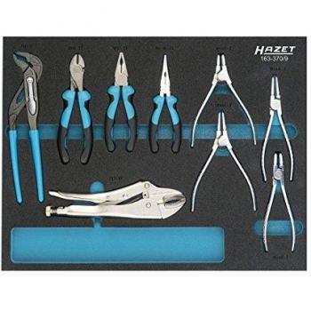 Juego de alicates HAZET 163-370/9 - Dimensiones: 519 mm x 342 mm - Número de herramientas: 9