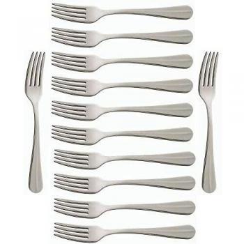 Arcos Burdeos Tenedor de Mesa Monoblock de Una Pieza en Acero Inoxidable 18/10, Plata, 205 mm