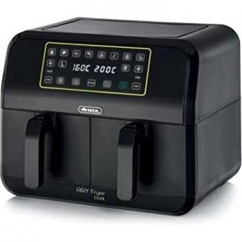 Freidora de aire dual Ariete 4623 con doble cesta, capacidad de 8 litros y potencia de 1700W