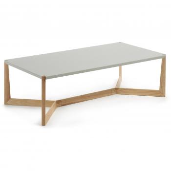 Kave Home Mesa Centro Quatro, natural y gris