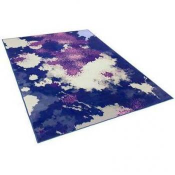 Alfombra Rectangular Multicolor de Poliéster Kadirli 160 x 230 cm con Patrón Abstracto