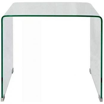 vidaXL Coffee Table Tempered Glass 49.5x50x45 cm Clear