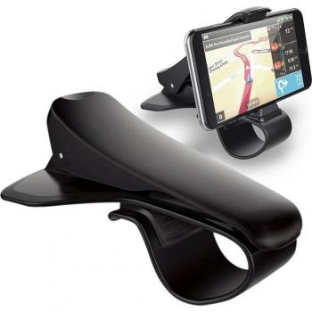 Soporte de Móvil para Coche con Diseño de Pinza Ajustable para Salpicadero y Rejilla de Ventilación