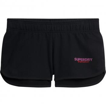 Pantalón corto deportivo Superdry para mujer Sportswear Racer negro