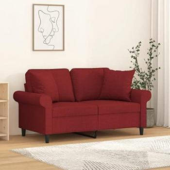 Almohadas Decorativas 2 Piezas Vino Tinto 40x40 cm Tela
